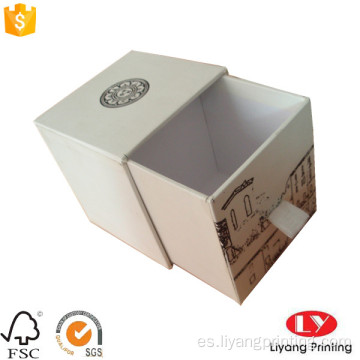 Caja de regalo de embalaje de perfume de vela de cajón de cartón